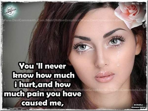 You’ll never know how much I hurt