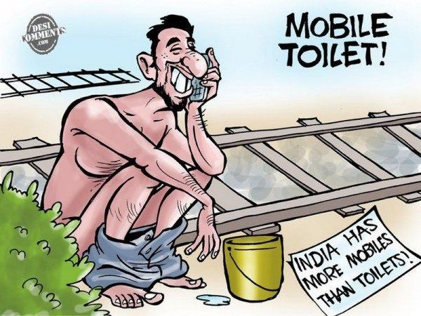 India has more mobiles than toilets