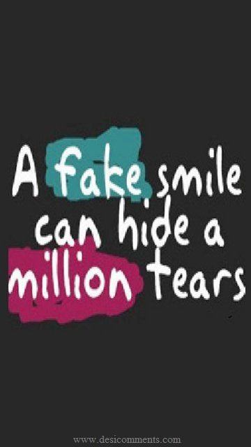 A fake smile…