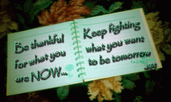 Be thankful…