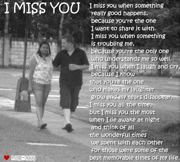 I miss you