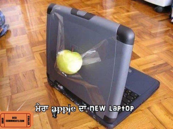 Mera apple da new laptop