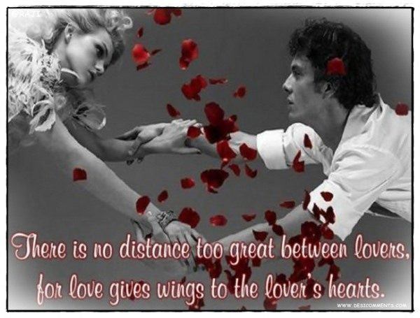 There is no distance too great between lovers