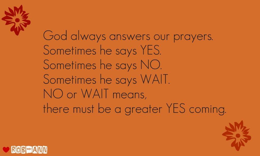 God always answers our prayers - DesiComments.com