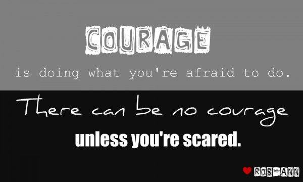 Courage is doing what you're afraid to do