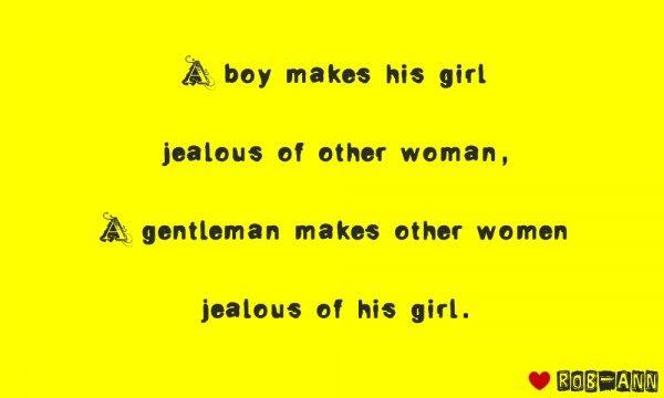 A gentleman makes other woman jealous of his girl