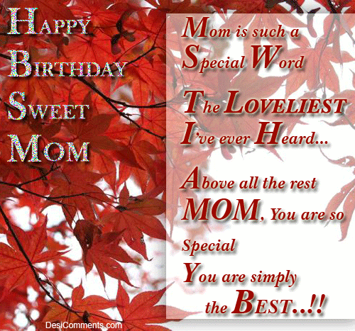 Happy Birthday Sweet Mom