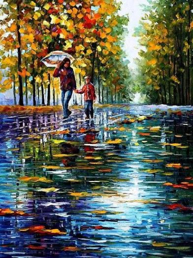 Rainy Day Of Autumn Season