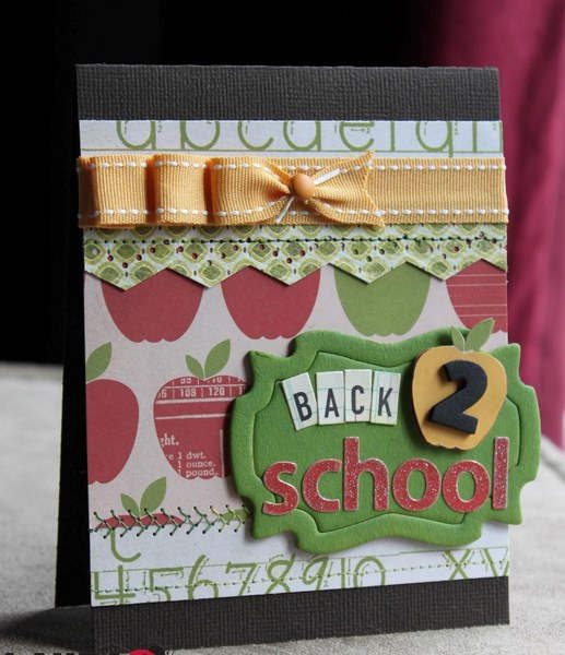 Back to school with greeting card
