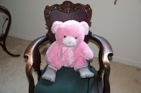 Teddy on the chair