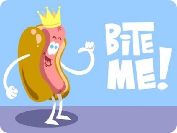 Bite me cartoon