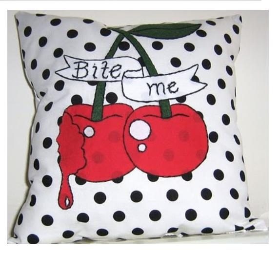 Bite me cushion