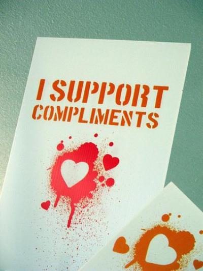 I support compliments