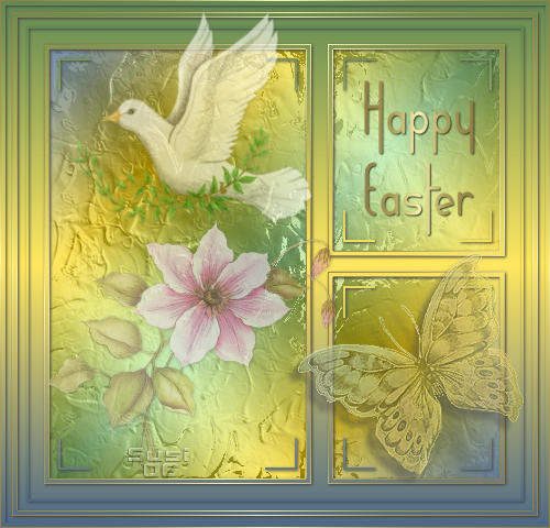 Happy easter greeting card pic