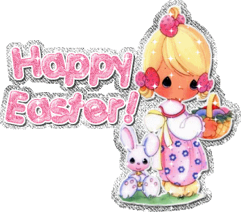 Glittering easter graphic