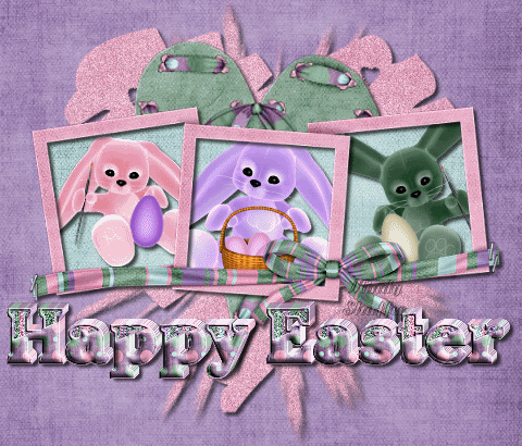 Happy easter with photo frames