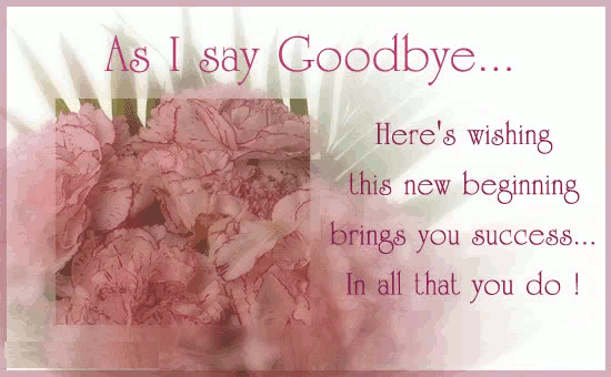 As i say good bye