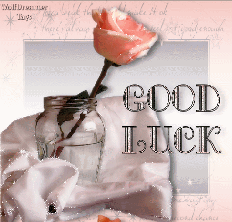 Good luck with lovely pic
