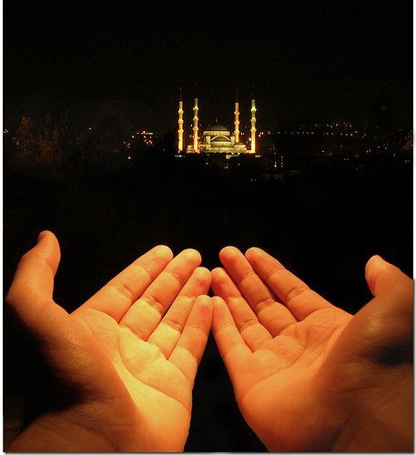 Muslim praying hands