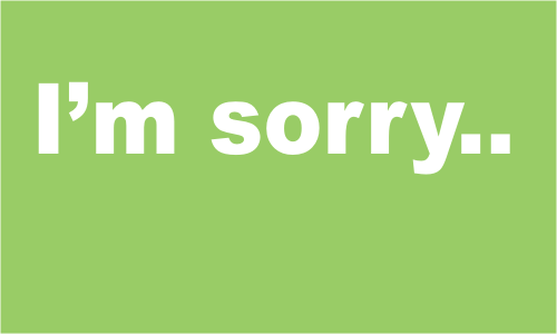 I am sorry graphic