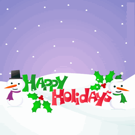 Happy holidays With winter graphic