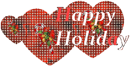 Blinking happy holidays graphic