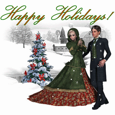 A couple in Snow–happy holidays