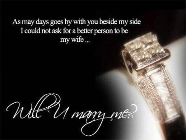 Will you marry me