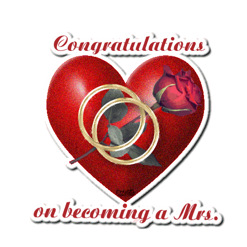 Congratulations on becoming a mrs