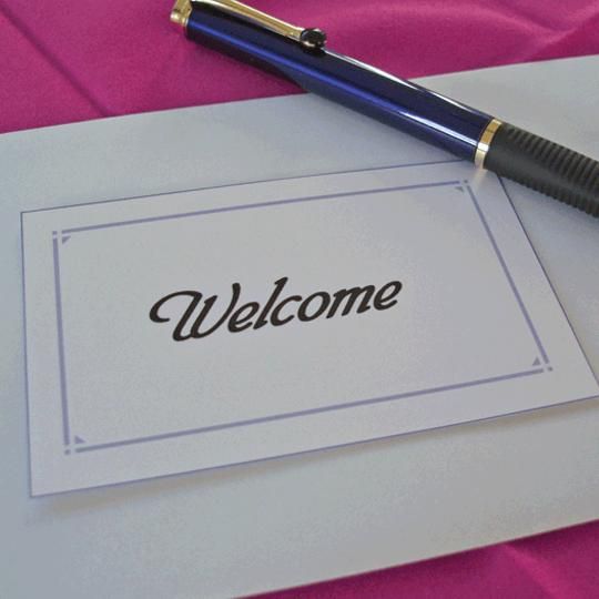 Written welcome