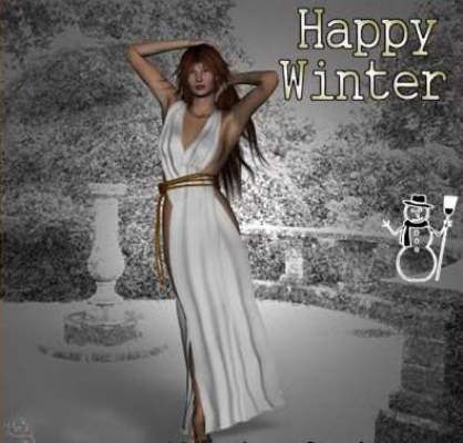 Happy winter-girl image