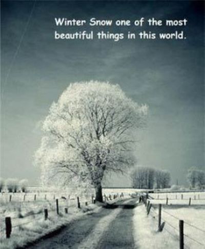 Winter snow is beautiful