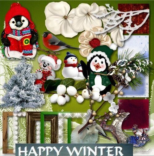 Beautiful happy winter