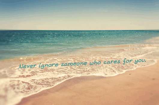 Never ignore someone
