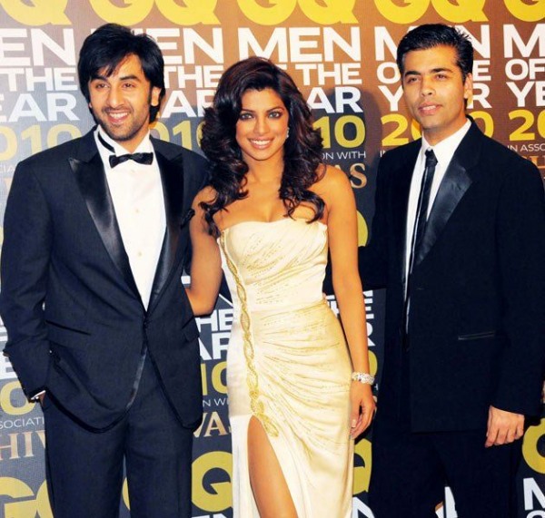 Ranbir Kapoor,Priyanka Chopra and Karan Johar