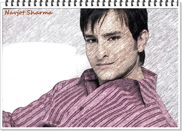 Sketch Of Saif ali khan