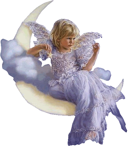 Angel sitting On the Moon