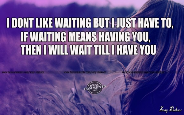 I Will Wait