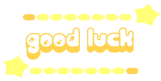 Yellow Good Luck graphic