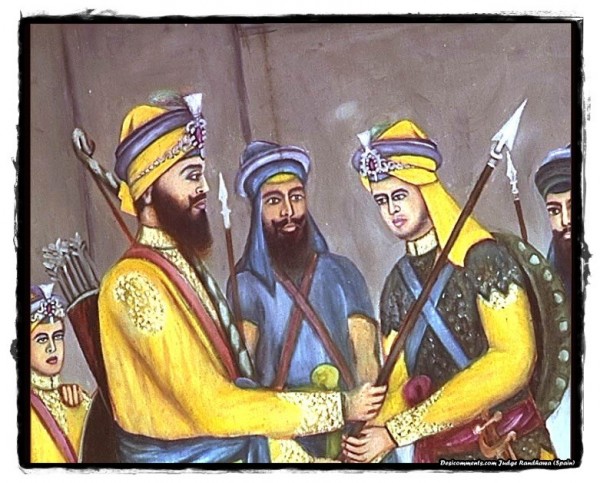 Guru Gobind Singh and Baba Ajit Singh Ji