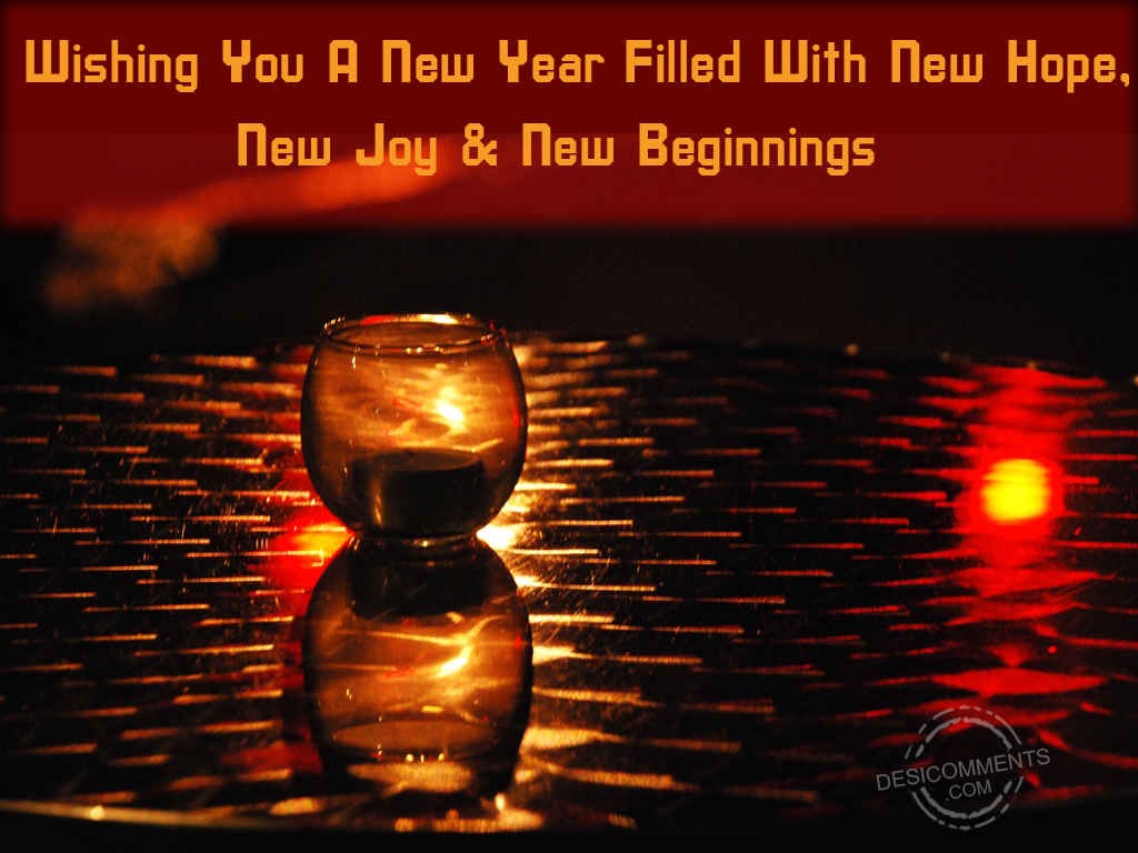 Wishing You A New Year Filled With New Hope,New Joy. - DesiComments.com