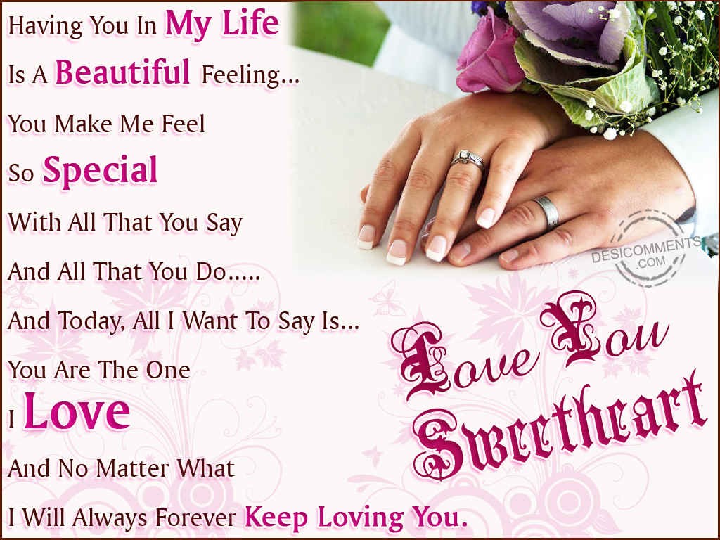 Love You Sweetheart - DesiComments.com