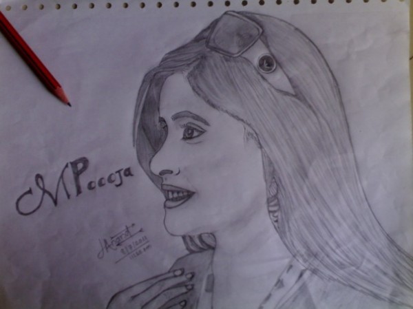 Sketch Of Miss Pooja