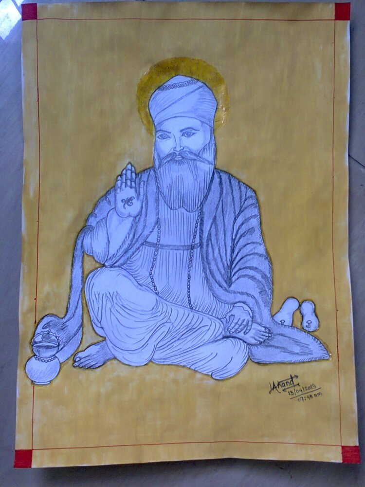 Customized Guru Nanak Sketch Handmade Wall Decor Sketch - Etsy Canada