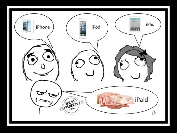 iPhone, iPod, iPad and iPaid