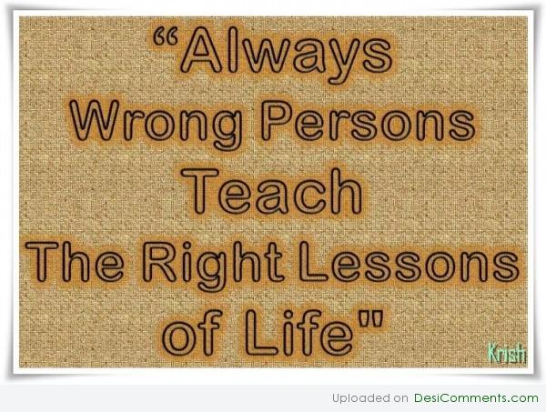 Right lessons