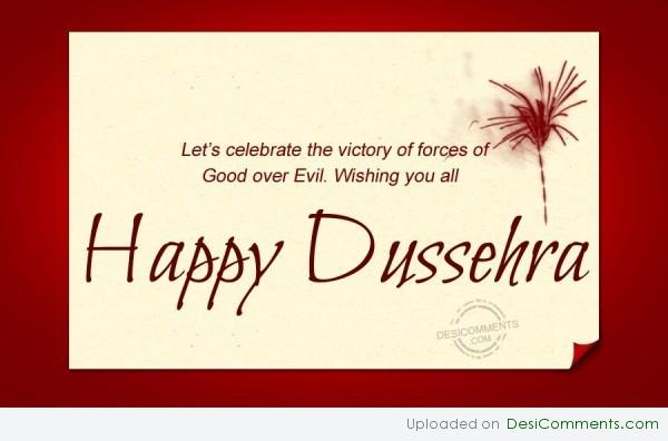 Wishing you all Happy Dussehra