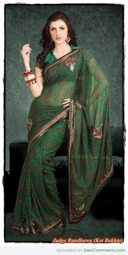 Green Saree