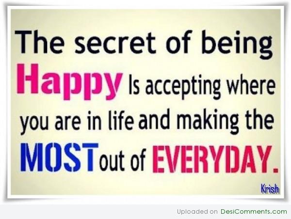 Secret of happiness 
