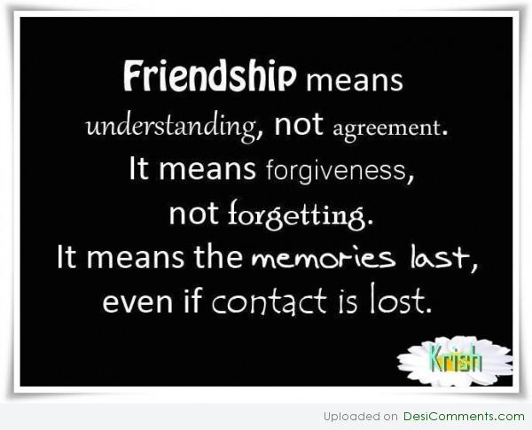 Friendship means